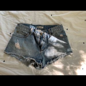 BILLABONG CUT OFF DENIM SHORTS